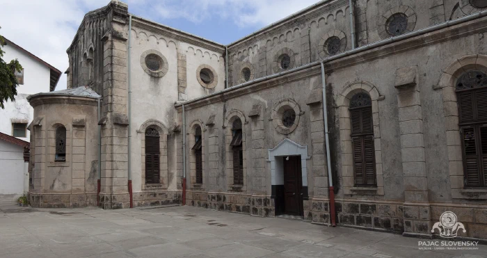 Christ Church Cathedral rising over Stone Town's former slave market
